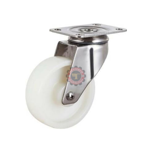 Roue pivotante en polyamide avec plaque 192