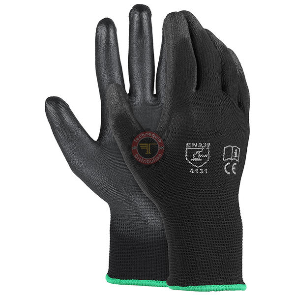 Gant mécanicien support en polyamide Noir