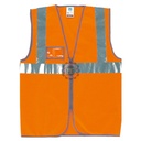 Gilet haute visibilité fermeture éclair & porte-badge