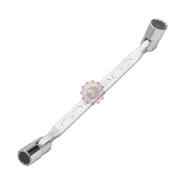 Clé double à douille articulée