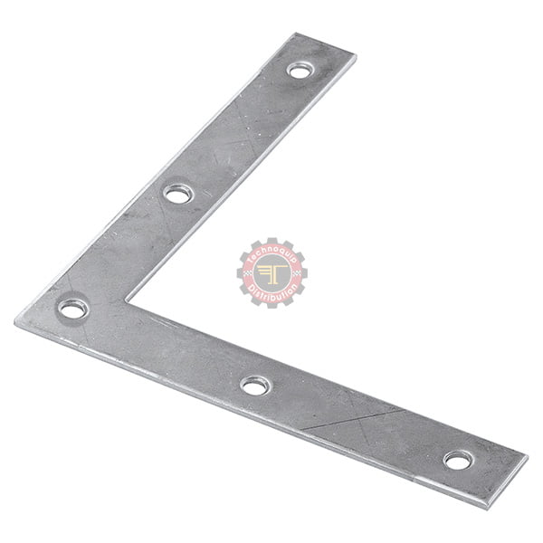 Équerre en L renfort d'angle plat acier zingué