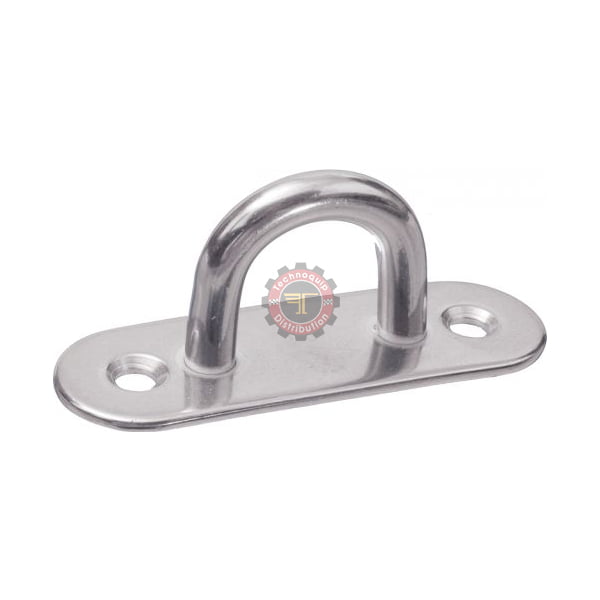 Pontet sur platine oblong embouti & soudé Inox A2