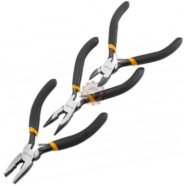 Jeu de 3 mini pinces TOLSEN