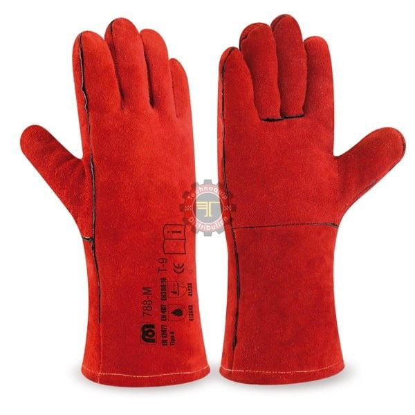 Gant anti chaleur rouge
