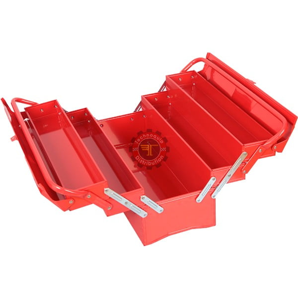 Boite à outils métallique 5 cases