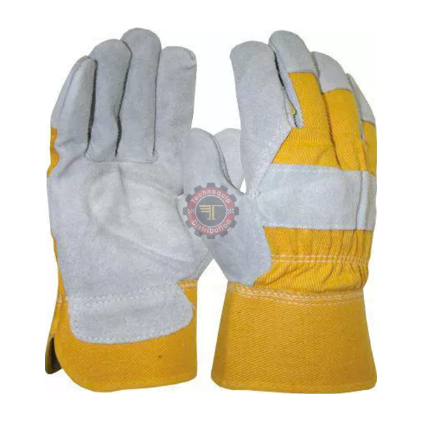 Gants dockers en croûte de vachette grise