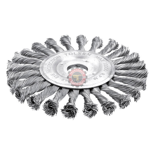 Brosse métallique circulaire torsadé industriel