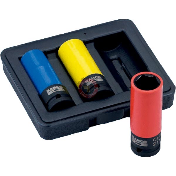 Jeu de douilles à chocs 1/2" pour roues de 17-19 & 21mm