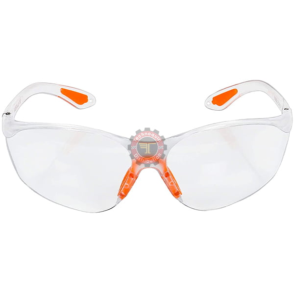 Lunettes de protection orange transparente