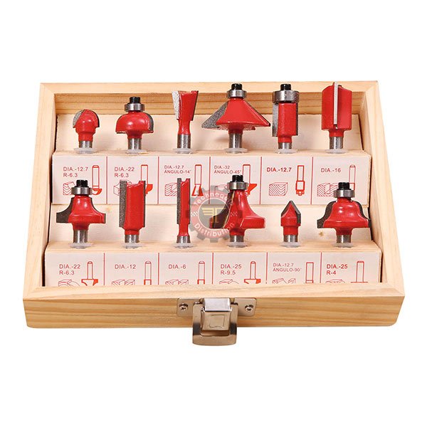 Coffret fraise défonceuse 6MM 12 pièces