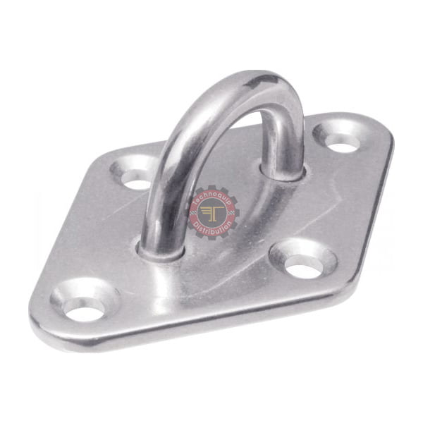 Pontet sur platine diamant embouti & soudé Inox A2