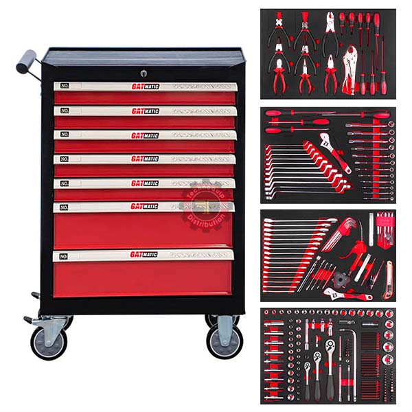 Servante à outils 7 tiroirs 232 pièces