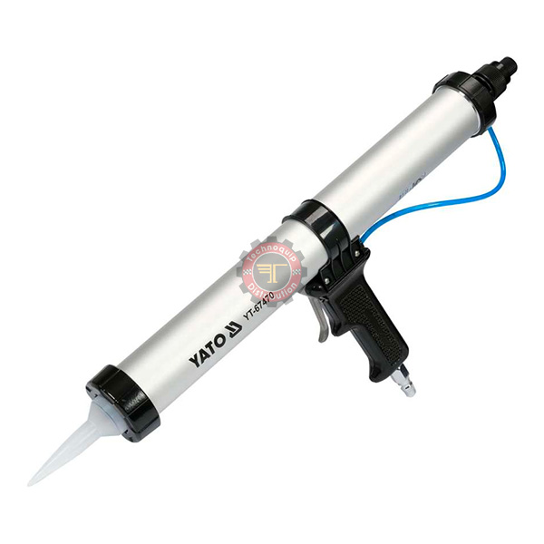 Pistolet à silicone pneumatique 600ML corps aluminium