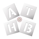 Pochoirs lettres en aluminium