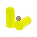 Bouchons d'oreilles souples roulés jaune fluo