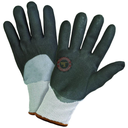 Gant en mousse de nitrile noir sur polyamide gris