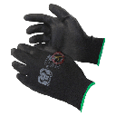Gants PU réutilisables Pure-black petites tailles