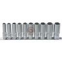 Rail de 10 douilles longues 6 pans 1/2''
