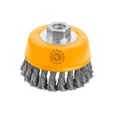Brosse métallique torsadé avec écrou industriel