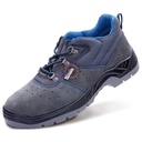 Chaussure microfibre perforée gris en croûte de cuir SCORPIO