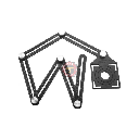 Règle de mesure multi angles à 6 faces aluminium