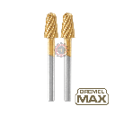 Lot de 2 fraises à sculpter Dremel Max 117 6,4mm bout rond 26150117DM