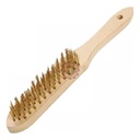Brosse métallique en cuivre 4 lignes