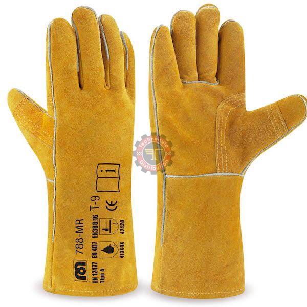 gant anti chaleur jaune soudeur jaune équipement de protection individuelle tunisie