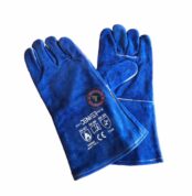 Gant soudure anti chaleur bleu denver équipement de protection individuelle technoquip tunisie industrielle industriel cuir croute de bovin