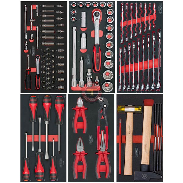 KS Tools - Composition d'outils pour la carrosserie, 166 pièces