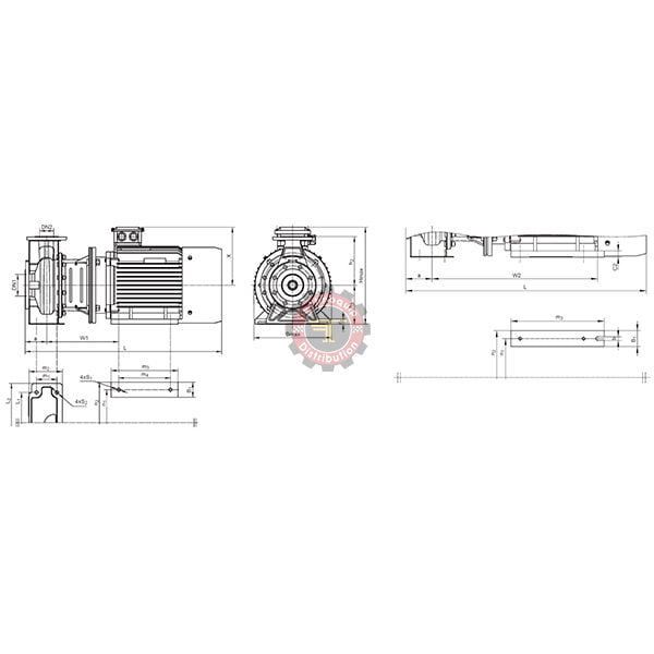 Pompe centrifuge en inox monobloc XZS80-50 LEO tunisie